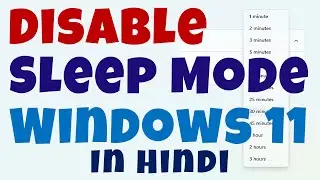 ✅ Windows11 Sleep Mode Hindi | Disable Sleep Mode Windows 11