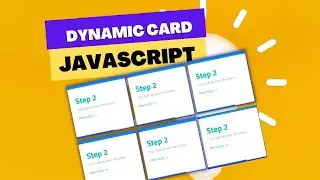 How to create Dynamic Html Cards With JavaScript. HTML CSS new beginner project. javascript project