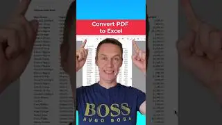 How to convert PDF to Excel 