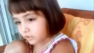 Little girl from Greece talks about DIMA BILAN (eng subs)