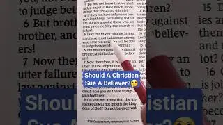 Should A Christian Sue A Believer? #god #jesus #bible #faith #religion  #christ #holyspirit #shorts