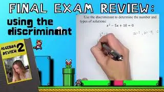 Determine # & type of solutions w/the discriminant; 𝑥²−5𝑥＋10＝0