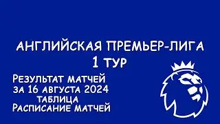 Английская Премьер-лига наконец-то возвращается! результат матча за 16 августа. Таблица. Расписание