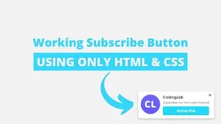 Working Subscribe Button using only HTML & CSS | Web Push Toast Notification