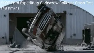 2007 Ford Expedition Corkscrew Rollover Crash Test (48 Km/h - Modified Restraints - 1/2 Turn)