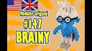 3D MODULAR ORIGAMI #147 BRAINY SMURF