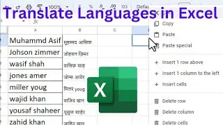 How to use Google translate function in Microsoft Excel|Translate languages in Microsoft Excel