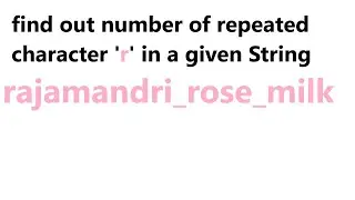 find out number of repeated characters in a given String | Java by Ponnam Jay