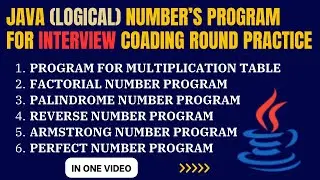 Logical Number Program in JAVA | Coding Round  [2024] Interview Question in Java |  In One Video.