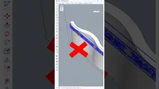 How to bend a panel around a curved edge in SketchUp?! #nicetower #sketchups