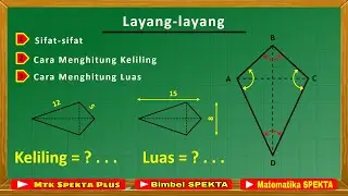 Layang-layang || Sifat-sifat, Cara Menghitung Keliling, Cara Menghitung Luas