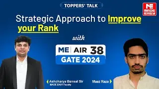 GATE 2024 Ranker | Mechanical Engineering (ME) | AIR 38 | Maaz Raza | Exclusive Interview