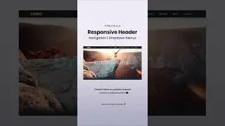 Responsive Header Navigation Menu For A Website | With Dropdown Menus - Html, Css & Javascript