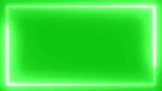 White Neon Border Green Screen Overlay Motion Graphics 4K Copyright Free