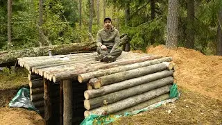 Escape the Ordinary: Building an Earth Shelter in The Woods. Finished the walls, made the roof