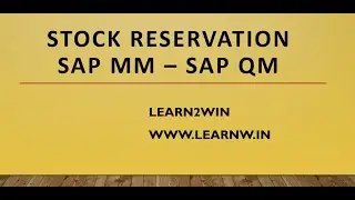 Stock reservation sap mm sap qm | reserve stock in sap | quality inspection in sap | sap qm basics