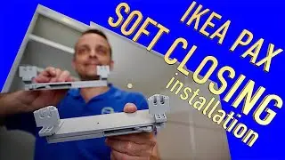 Soft closing device installation for Ikea Pax sliding doors