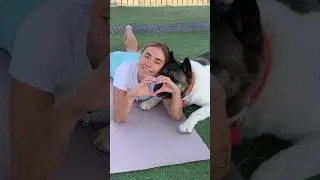 Funny Dog Tries Fitness Challenge with Gorgeous Workout Girl!