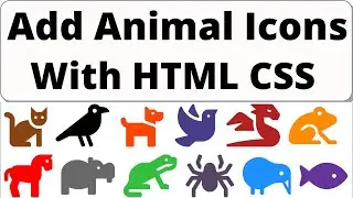 How to Add Font Awesome Animal Icons With HTML CSS Bangla Tutorial | Animal Icons In HTML CSS Part:6