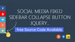 Social Media Icons Sidebar | Using Javascript , HTML, CSS