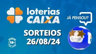 Loterias CAIXA: Quina, Super Sete e mais 26/08/2024