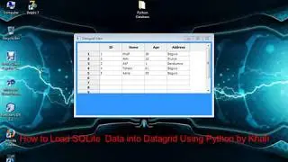 How to load SQLite Data into Datagrid Using Python