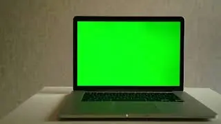 Laptop devise with a green screen   Free Stock Video