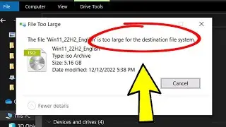 Fix file is too large for the destination file system | How to Solve The file is too large Error ✅