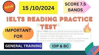 ielts reading practice test 2024 with answers | 15 october