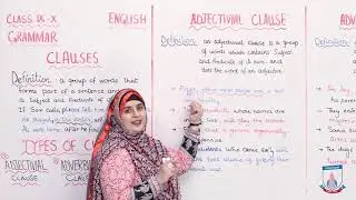 Class 9 & 10 - English  Grammar - Lecture 11  - CLAUSES - Allied School