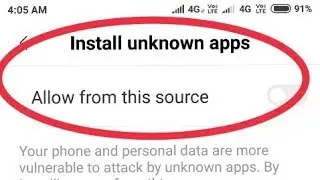 Install unknown apps || Allow from this source in Redmi Note 5 Pro