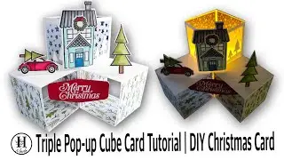 Triple Pop Up Cube Card Tutorial | DIY Christmas Card