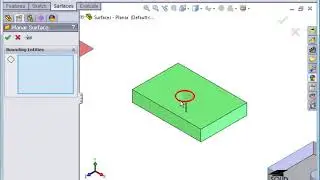 Developing Planar Surface in solidworks