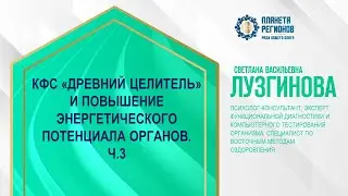Лузгинова С.В. «КФС «ДРЕВНИЙ ЦЕЛИТЕЛЬ» И ПОВЫШЕНИЕ ЭНЕРГЕТИЧЕСКОГО ПОТЕНЦИАЛА ОРГАНОВ. Ч.3» 25.07.24