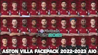 PES 2021 ASTON VILLA FACEPACK 2022-2023 ALL IN ONE