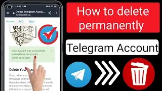 How to Delete Your Telegram Account Permanently||Deactivate telegram page