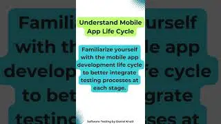 Understand Mobile App Life Cycle 