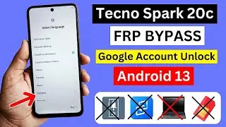 Tecno Spark 20c FRP Bypass Without Pc 2024 | Tecno (BG7) Google Account Bypass Android 13