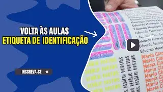 VOLTA ÀS AULAS -  ETIQUETA DE IDENTIFICAÇÃO