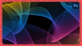 [ Photoshop Tutorial ] How to Create Abstract Lines Background in Photoshop