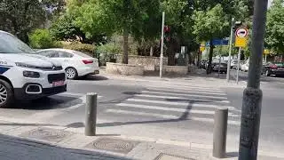 Walking through the Independence park to Narkis Street in Jerusalem