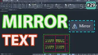#29 How To Use Mirror Text Command In Autocad | Beginner's Course | Cad Gizmo