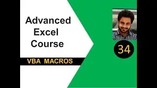 Advanced excel(vba) tutorial 34 :  Worksheet Events (change, selection change etc)