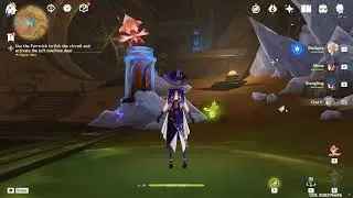 Use the Farrwick to link the circuit and activate the left machine door Genshin Impact