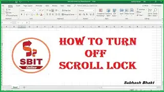 How to Turn OFF Scroll Lock in Excel || O365 || MS-Office