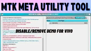 MTK Meta Utility Tool V66 Download Free | Added Disable/Remove Demo for VIVO in preloader mode