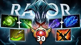 РАЗОР на ФУЛЛ СЛОТАХ.. 30 уровень ATF Grandmaster Razor Dota 2