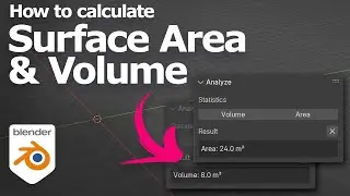 Blender How to calculate surface area and volume for 3D print object