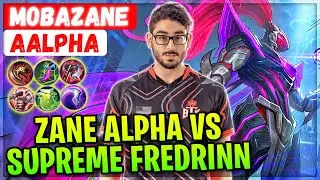 Zane Alpha VS Supreme Fredrinn [ Mobazane Alpha ] 99.9% GOON - Mobile Legends Emblem And Build