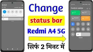 Redmi A4 5G status bar change setting | Redmi A4 5g me notification pannel change kaise kare